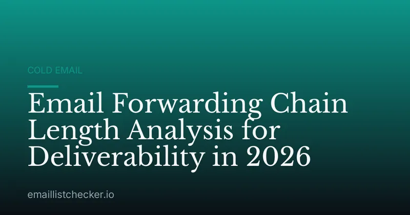 Email Forwarding Chain Length Analysis for Deliverability in 2026