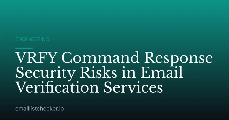 VRFY Command Response Security Risks in Email Verification Services