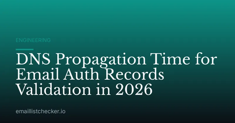 DNS Propagation Time for Email Auth Records Validation in 2026