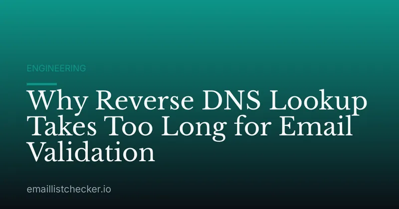 Why Reverse DNS Lookup Takes Too Long for Email Validation