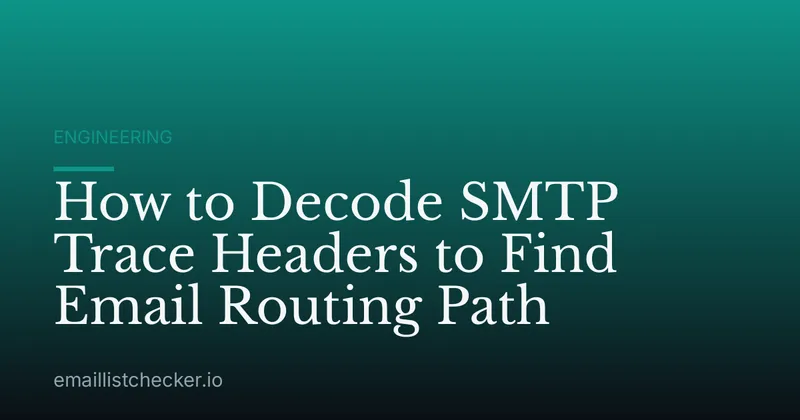 How to Decode SMTP Trace Headers to Find Email Routing Path