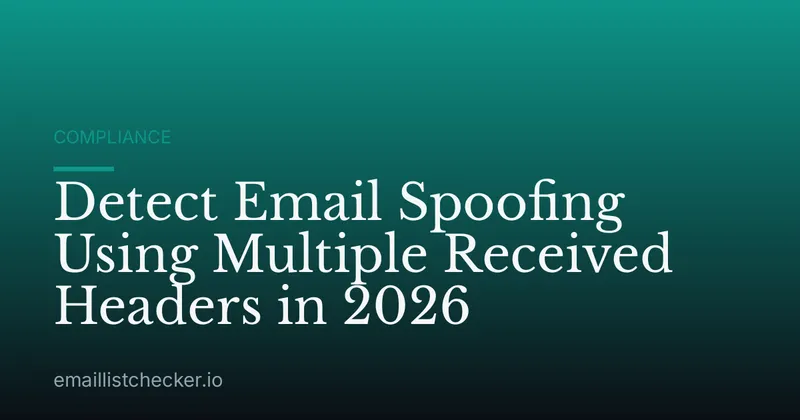 Detect Email Spoofing Using Multiple Received Headers in 2026