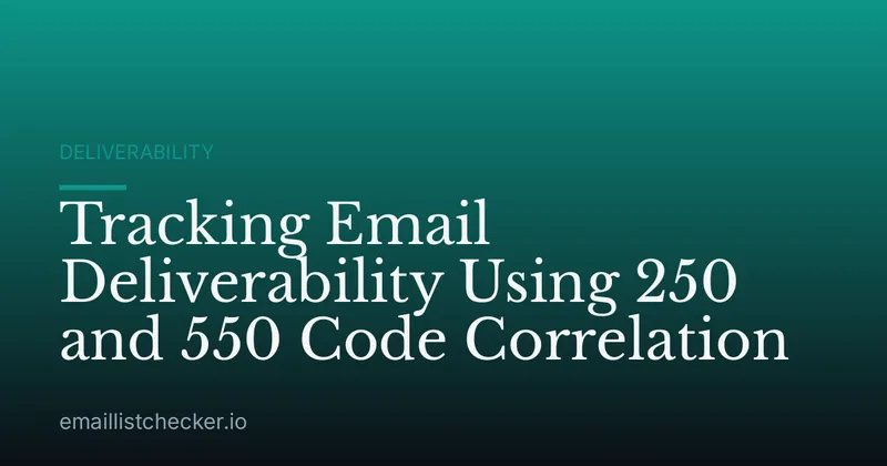 Tracking Email Deliverability Using 250 and 550 Code Correlation