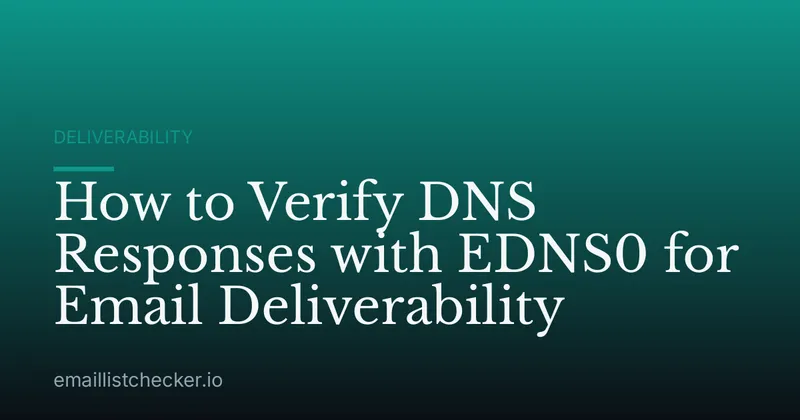 How to Verify DNS Responses with EDNS0 for Email Deliverability
