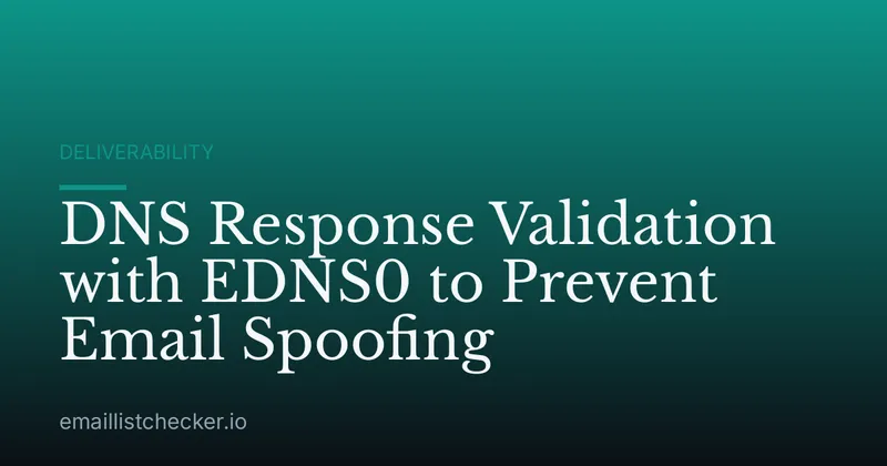 DNS Response Validation with EDNS0 to Prevent Email Spoofing