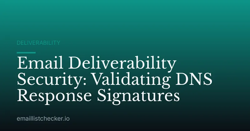 Email Deliverability Security: Validating DNS Response Signatures