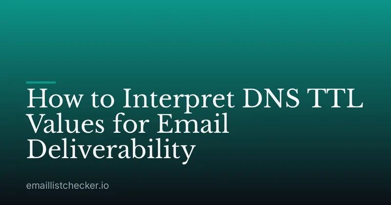 How to Interpret DNS TTL Values for Email Deliverability