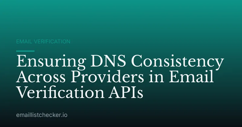Ensuring DNS Consistency Across Providers in Email Verification APIs