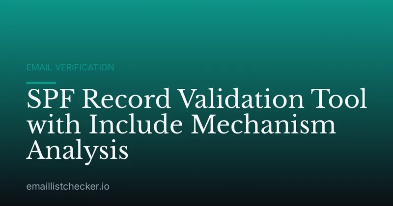 SPF Record Validation Tool with Include Mechanism Analysis