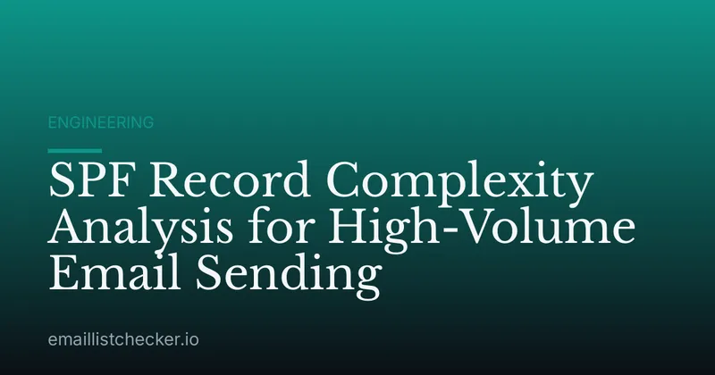 SPF Record Complexity Analysis for High-Volume Email Sending
