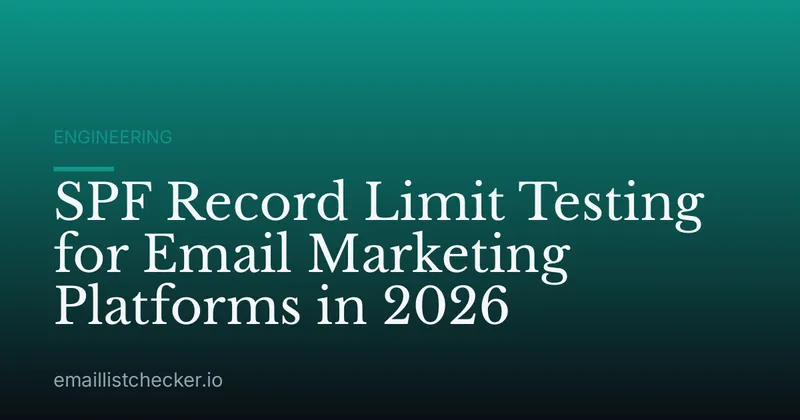 SPF Record Limit Testing for Email Marketing Platforms in 2026