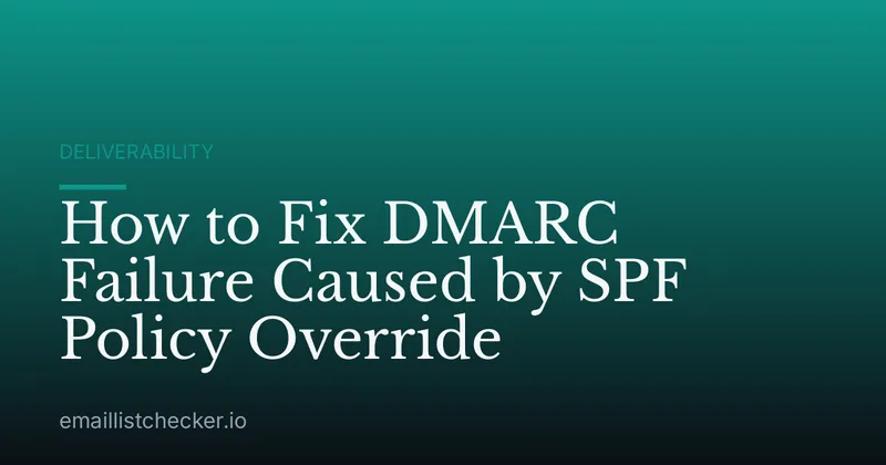 How to Fix DMARC Failure Caused by SPF Policy Override