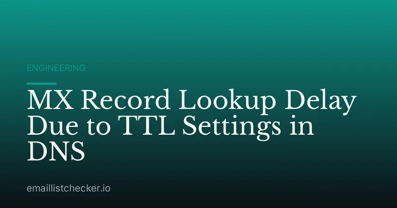 MX Record Lookup Delay Due to TTL Settings in DNS