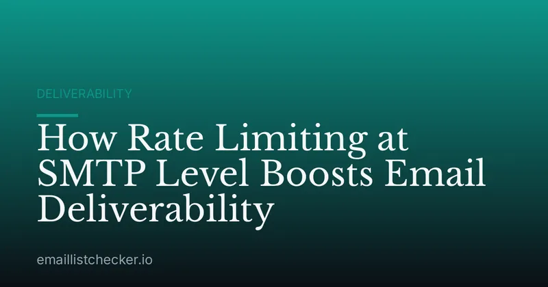 How Rate Limiting at SMTP Level Boosts Email Deliverability