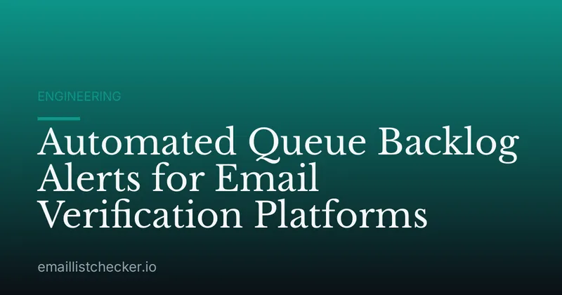 Automated Queue Backlog Alerts for Email Verification Platforms