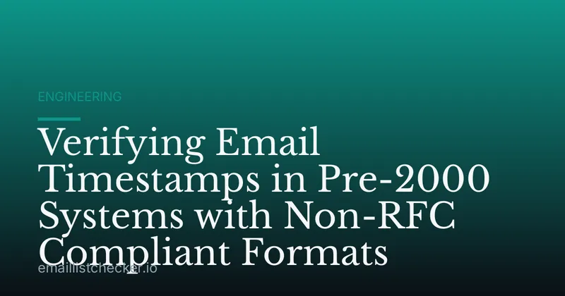 Verifying Email Timestamps in Pre-2000 Systems with Non-RFC Compliant Formats