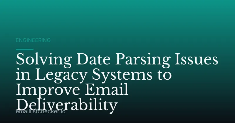 Solving Date Parsing Issues in Legacy Systems to Improve Email Deliverability