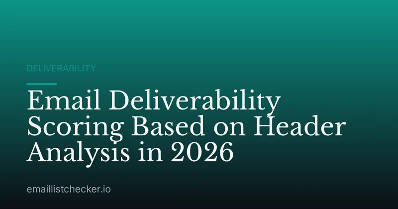 Email Deliverability Scoring Based on Header Analysis in 2026