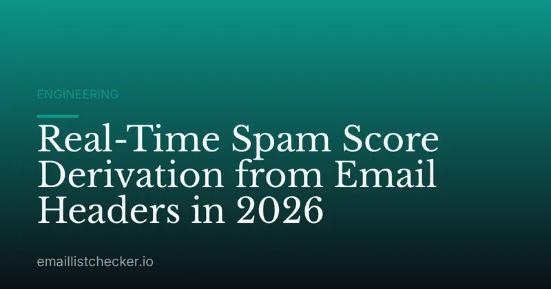 Real-Time Spam Score Derivation from Email Headers in 2026