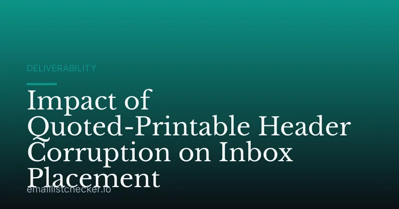 Impact of Quoted-Printable Header Corruption on Inbox Placement