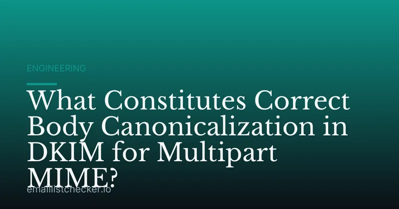 What Constitutes Correct Body Canonicalization in DKIM for Multipart MIME?
