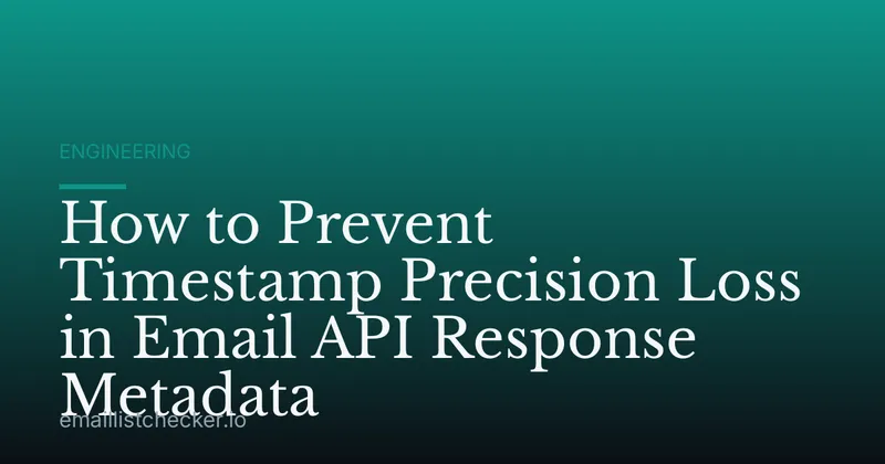 How to Prevent Timestamp Precision Loss in Email API Response Metadata