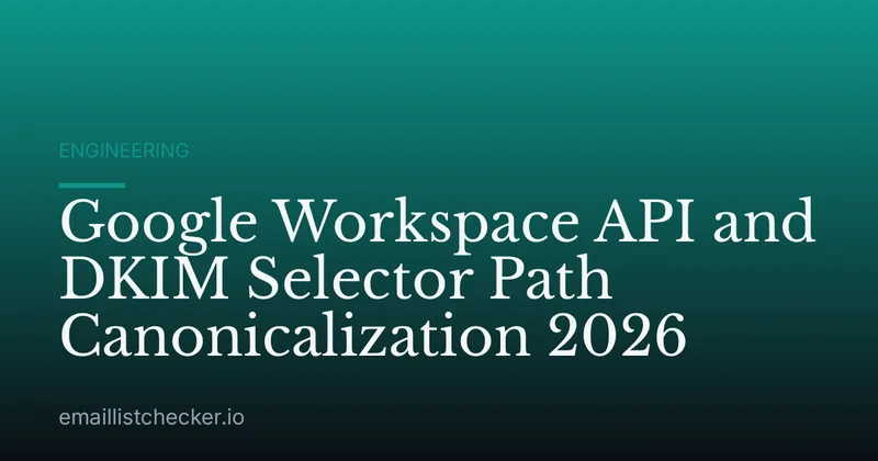 Google Workspace API and DKIM Selector Path Canonicalization 2026