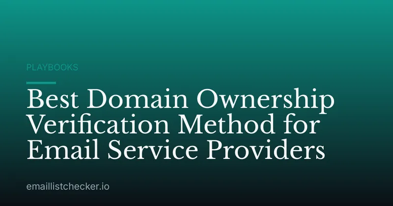 Best Domain Ownership Verification Method for Email Service Providers