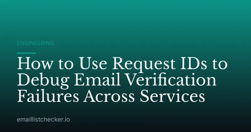 How to Use Request IDs to Debug Email Verification Failures Across Services