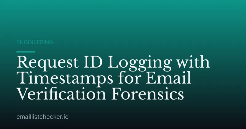 Request ID Logging with Timestamps for Email Verification Forensics