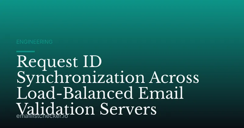 Request ID Synchronization Across Load-Balanced Email Validation Servers