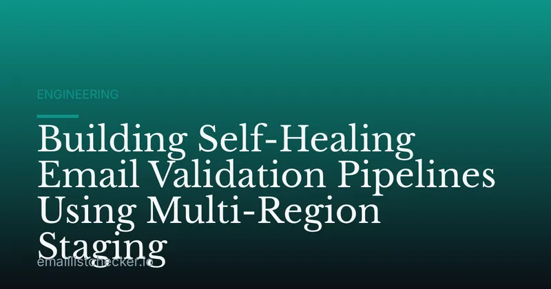 Building Self-Healing Email Validation Pipelines Using Multi-Region Staging