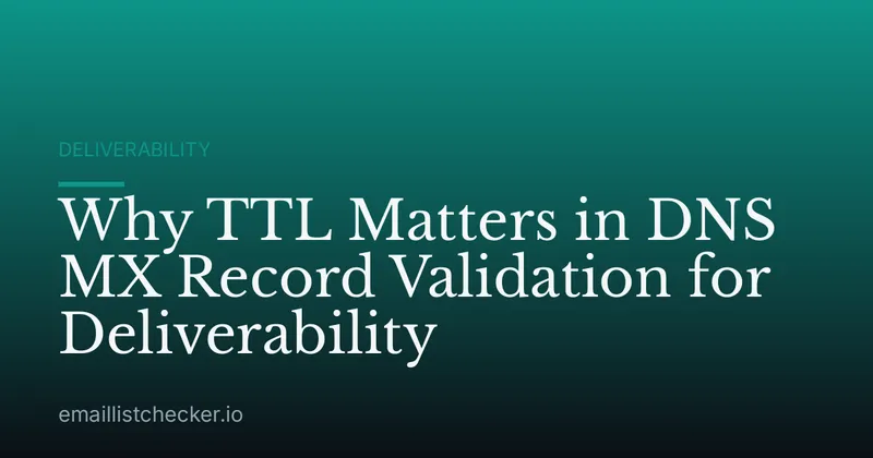 Why TTL Matters in DNS MX Record Validation for Deliverability
