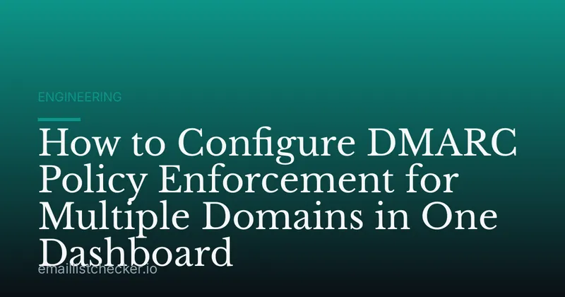 How to Configure DMARC Policy Enforcement for Multiple Domains in One Dashboard