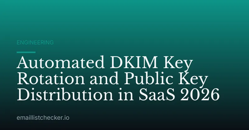 Automated DKIM Key Rotation and Public Key Distribution in SaaS 2026