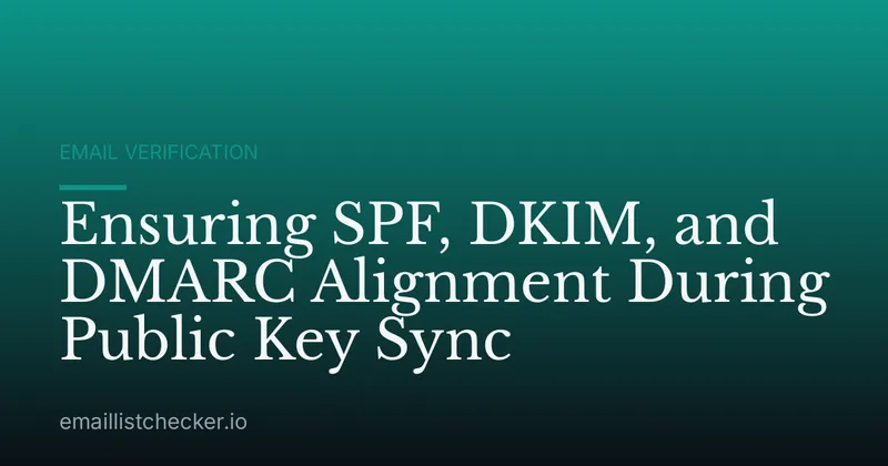 Ensuring SPF, DKIM, and DMARC Alignment During Public Key Sync