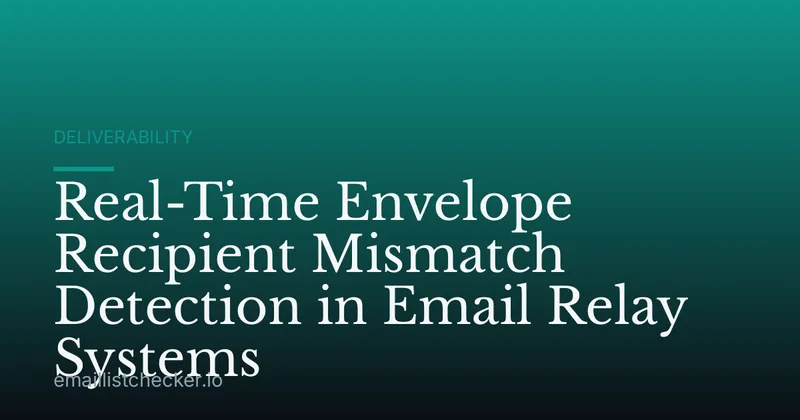 Real-Time Envelope Recipient Mismatch Detection in Email Relay Systems
