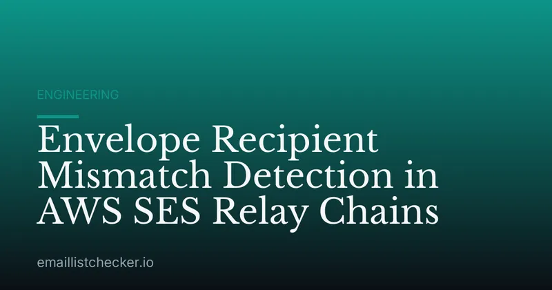 Envelope Recipient Mismatch Detection in AWS SES Relay Chains