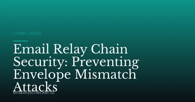 Email Relay Chain Security: Preventing Envelope Mismatch Attacks