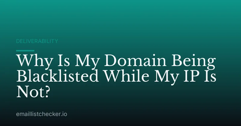 Why Is My Domain Being Blacklisted While My IP Is Not?