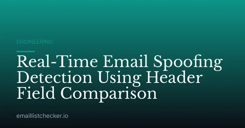 Real-Time Email Spoofing Detection Using Header Field Comparison