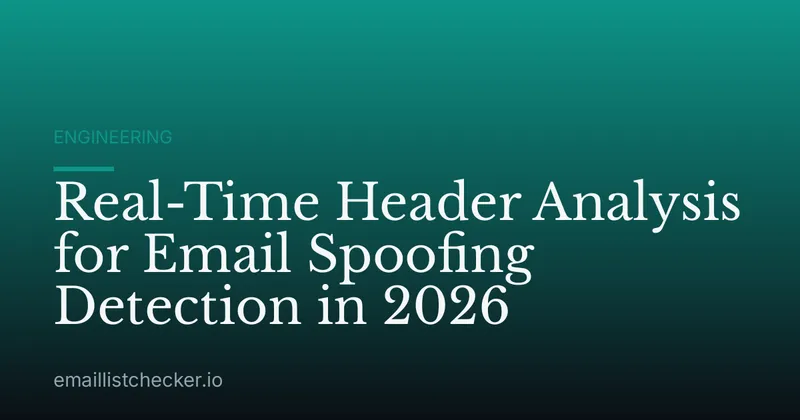 Real-Time Header Analysis for Email Spoofing Detection in 2026