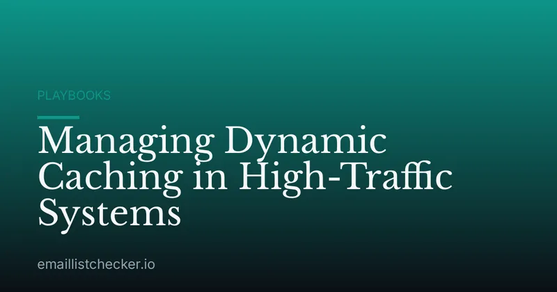 Managing Dynamic Caching in High-Traffic Systems