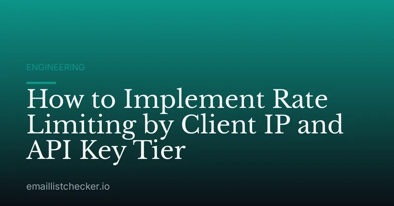 How to Implement Rate Limiting by Client IP and API Key Tier
