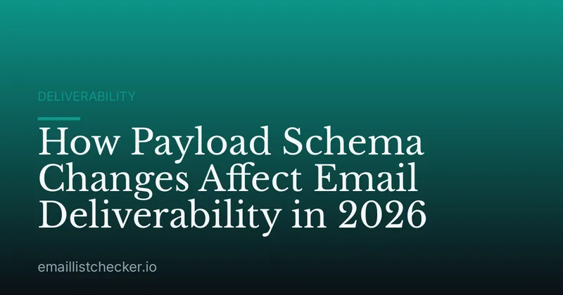 How Payload Schema Changes Affect Email Deliverability in 2026