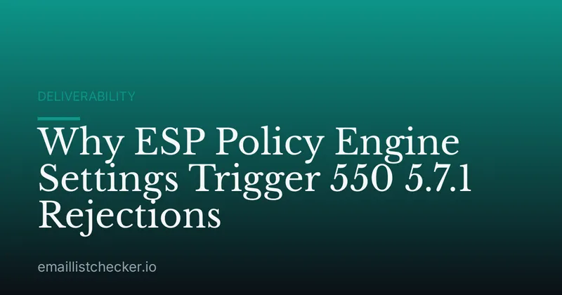 Why ESP Policy Engine Settings Trigger 550 5.7.1 Rejections