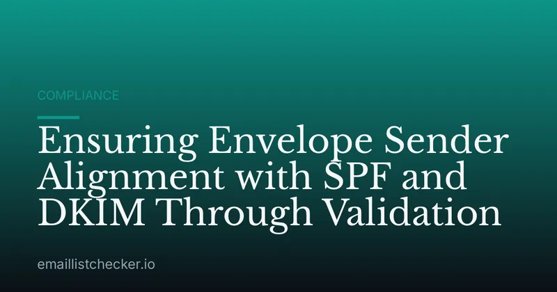 Ensuring Envelope Sender Alignment with SPF and DKIM Through Validation