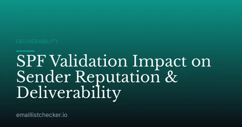 SPF Validation Impact on Sender Reputation & Deliverability