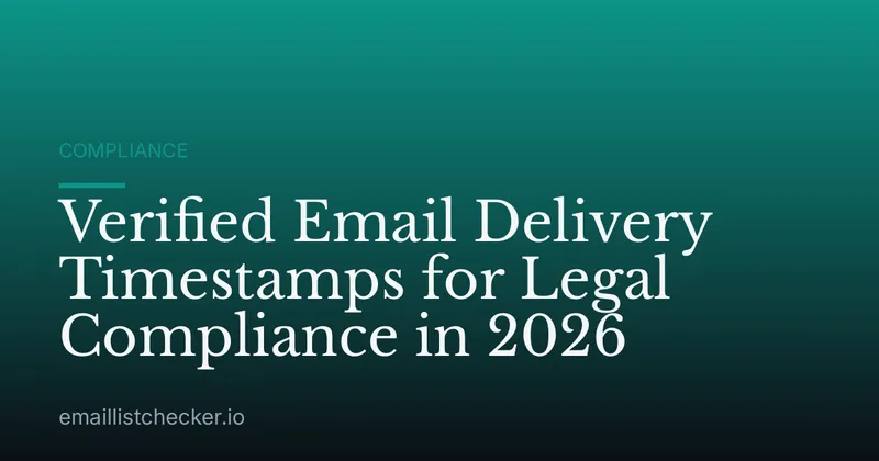 Verified Email Delivery Timestamps for Legal Compliance in 2026