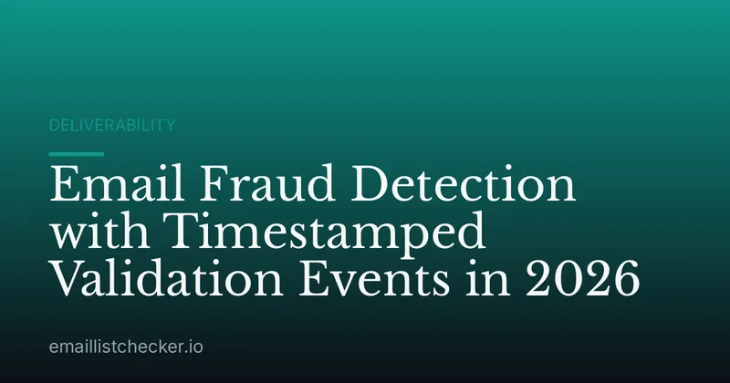 Email Fraud Detection with Timestamped Validation Events in 2026